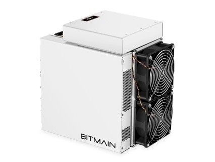 A close-up of a powerful ASIC miner, the workhorse of modern cryptocurrency mining operations.