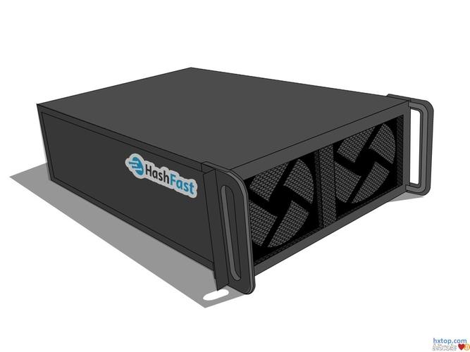 A close-up of a modern ASIC mining rig, highlighting its efficient design