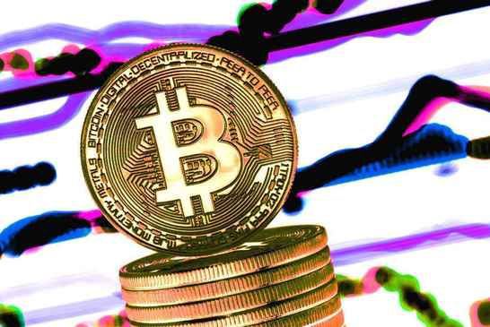 Advanced Bitcoin mining rigs in action, showcasing the power and efficiency predicted for 2025